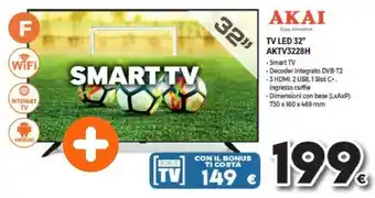 Expert Akai AKTV3228 TV 81,3 Cm (32") WXGA Smart TV Wi-Fi Nero offerta