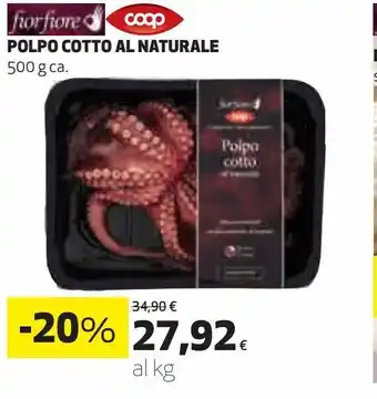 Coop Polpo cotto al naturale fiorfiore offerta