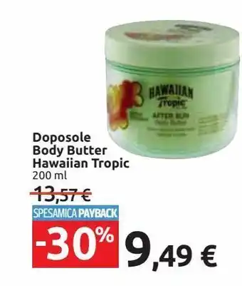 Carrefour Iper Doposole body butter hawaiian tropic 200ml offerta