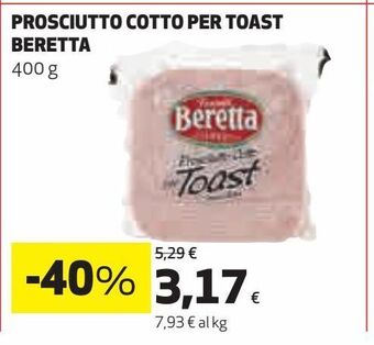 Coop Prosciutto cotto per toast beretta offerta