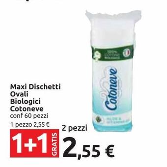 Maxi dischetti ovali biologici cotoneve conf 60 pezzi