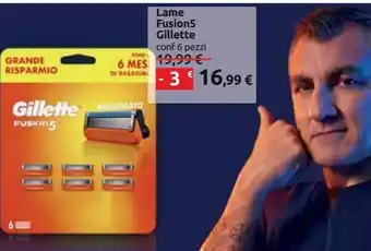 Carrefour Iper Lame fusion5 gillette conf 6 pezzi offerta