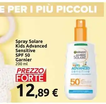 Carrefour Market Spray solare kids advanced sensitive spf 50 garnier 200 ml offerta