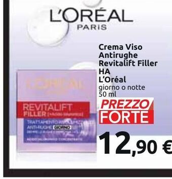 Carrefour Market Crema viso antirughe revitalift filler ha l'oreal offerta