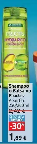Carrefour Market Shampoo o balsamo fructis 200 ml offerta