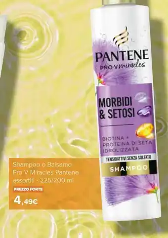 Carrefour Market Shampoo o balsamo pro v miracle pantene assortiti 225/200 ml offerta