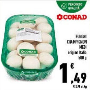 Conad Funghi Champignon Medi 500 g offerta