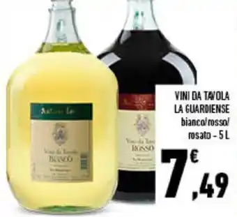 Conad La Guardiense Vini Da Tavola bianco/rosso/rosato 5 L offerta