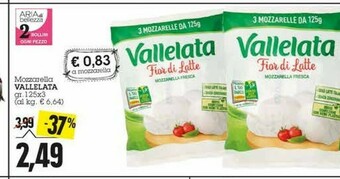 Emi Supermercati Vallelata Mozzarella offerta