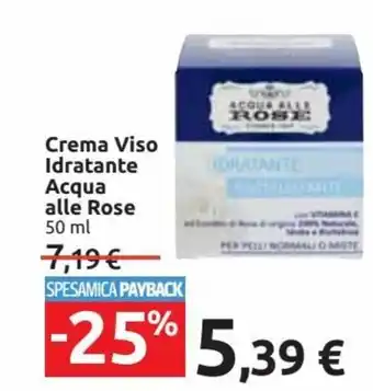 Crema Viso Idratante Acqua alle Rose 50 ml