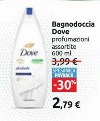 Carrefour Market Dove Bagnodoccia 600 ml offerta