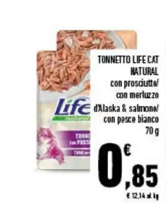 Conad Life Cat Natural Tonnetto 70 g offerta