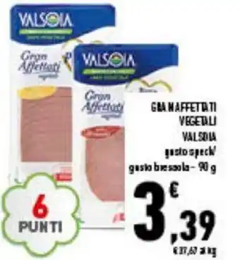 Conad Valsoia Gran Maffettati vegetali 90 g offerta