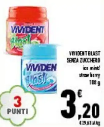 Conad Vivident Blast senza zucchero offerta