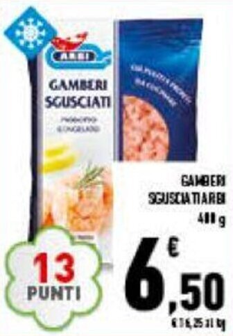 Conad Arbi Gamberi sgusciati 400 g offerta