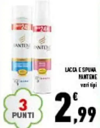 Conad Pantene Lacca e spuma vari tipi offerta