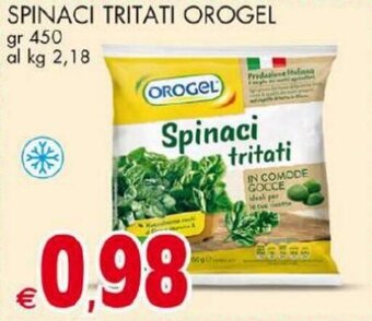 Kanguro Orogel Spinaci Tritati 450 gr offerta