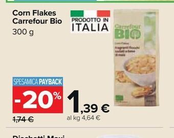 Corn flakes carrefour bio