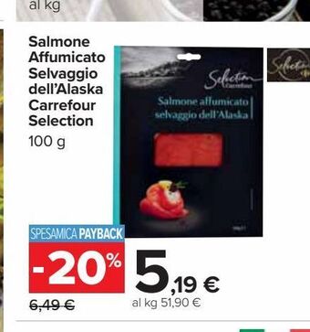 Carrefour Market Salmone affumicato selvaggio dell'alaska carrefour selection offerta