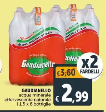 Deco Supermercati Gaudianello acqua minerale effervescente naturale i 1,5 x 6 bottiglie offerta