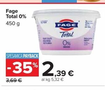 Carrefour Market Fage total 0% offerta