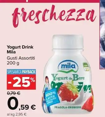 Carrefour Market Yogurt drink mila offerta