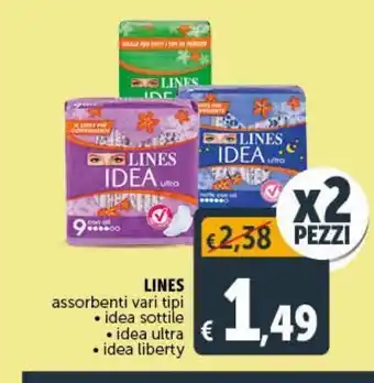 Deco Supermercati Lines assorbenti vari tipi -idea sottile - idea ultra -idea liberty offerta