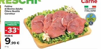 Carrefour Market Fettine di bovino adulto filiera qualità carrefour offerta