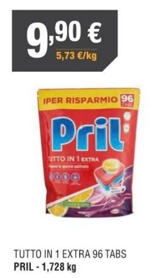 Pril Tutto in 1 extra 96 tabs 1,728 kg