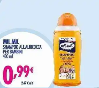 Acqua & Sapone Milmil Shampoo all'albicocca per bambini 400 ml offerta