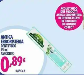 Acqua & Sapone Antica Erboristeria Dentifricio 75 ml assortito offerta
