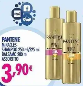 Acqua & Sapone Pantene Miracles Shampoo 250 ml/225 ml, Balsamo 200 ml assortito offerta