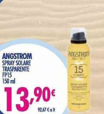 Acqua & Sapone Angstrom spray solare trasparente FP15 150 ml offerta