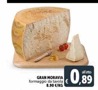 Gran moravia formaggio da tavola