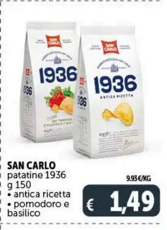 Deco Supermercati San carlo patatine 1936 g 150 - antica ricetta -pomodoro e basilico offerta