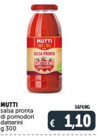 Deco Supermercati Mutti salsa pronta di pomodori datterini g 300 offerta