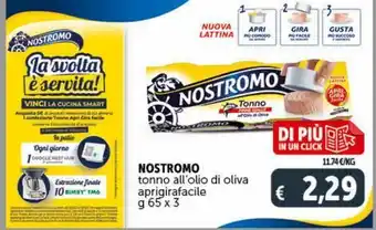 Deco Supermercati Nostromo tonno all'olio di oliva aprigirafacile g 65 x 3 offerta