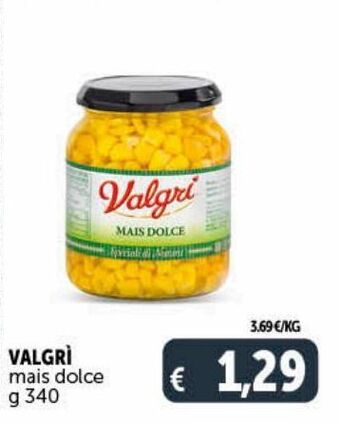 Deco Supermercati Valgri mais dolce g340 offerta