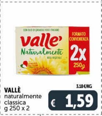 Deco Supermercati Valle naturalmente classica g 250 x 2 offerta