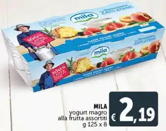 Deco Supermercati Mila yogurt magro alla frutta assortiti g 125 x 8 offerta
