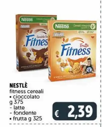 Deco Supermercati Nestle fitness cereali - cioccolato g 375 — latte — fondente - frutta g 325 offerta
