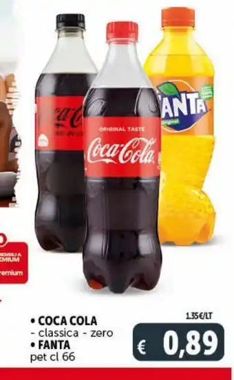 Deco Supermercati --coca cola — classica — zero / --fanta pet cl 66 offerta