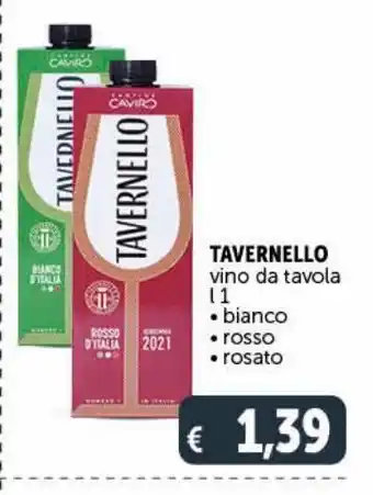 Deco Supermercati Tavernello vino da tavola -bianco -rosso -rosato offerta