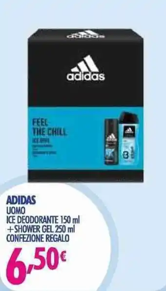 Acqua & Sapone adidas uomo ice deodorante 150 ml + shower gel 250 ml confezione regalo offerta