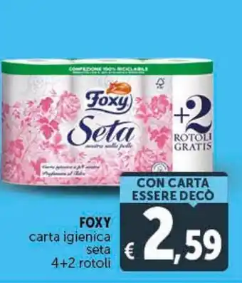 Deco Maxistore Carta igienica seta foxy offerta