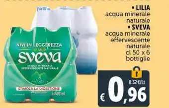 Deco Maxistore Lilia acqua minerale naturale, sveva acqua minerale effervescente naturale offerta