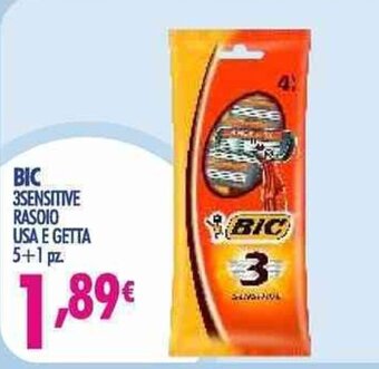 Acqua & Sapone Bic 3 Sensitive rasoio usa e getta 5+1 pz offerta