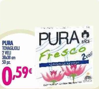 Acqua & Sapone Pura Tovaglioli 2 veli 38x38 cm 50 pz. offerta