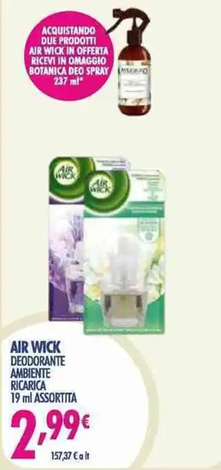Acqua & Sapone Air Wick Deodorante ambiente ricarica 19 ml assortita offerta