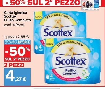 Carrefour Market Carta igienica scottex pulito completo offerta
